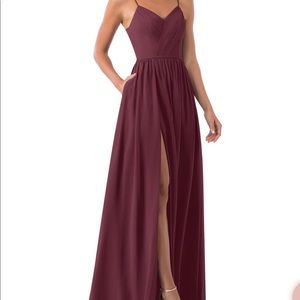 AZAZIE CORA bridesmaid dress Cabernet